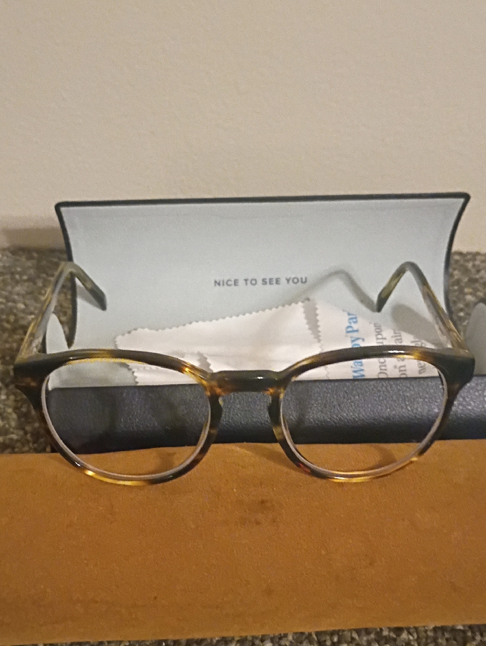 Warby Parker Round Tortoiseshell Percey Eyeglasses - Brown/Black Frames Only